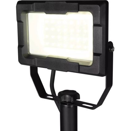 LED-valonheitin jalustalla LED/20W/230V 5000K IP65 musta