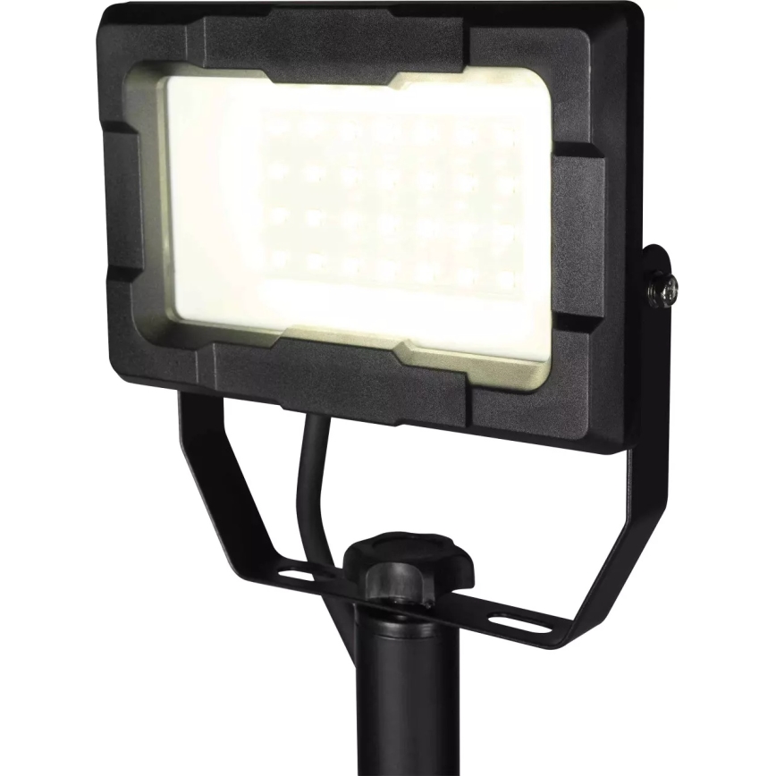 LED-valonheitin jalustalla LED/20W/230V 5000K IP65 musta