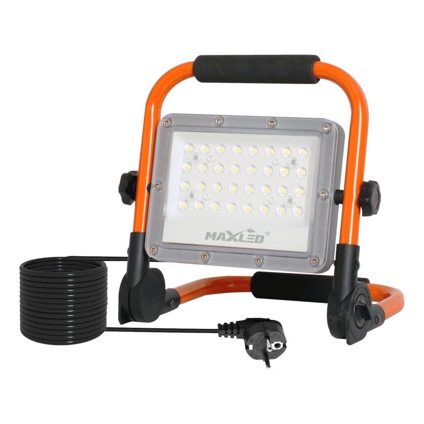 LED Valonheitin jalustalla LED/50W/230V 5000K IP65 oranssi