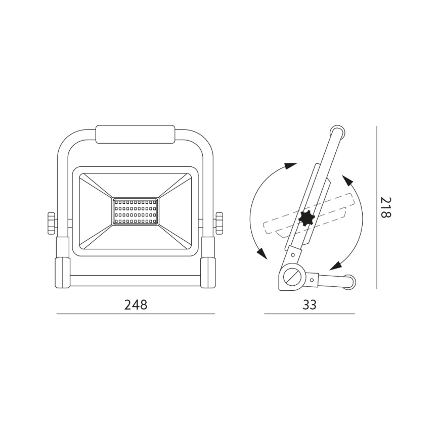 LED-valonheitin LED/100W/230V 4000K IP65