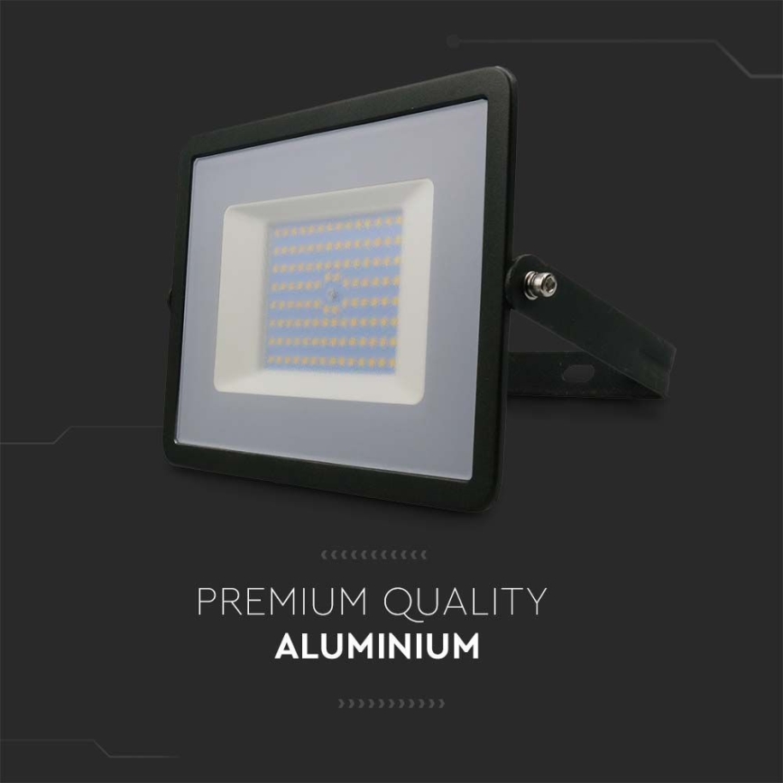 LED-valonheitin LED/100W/230V 4000K IP65 musta