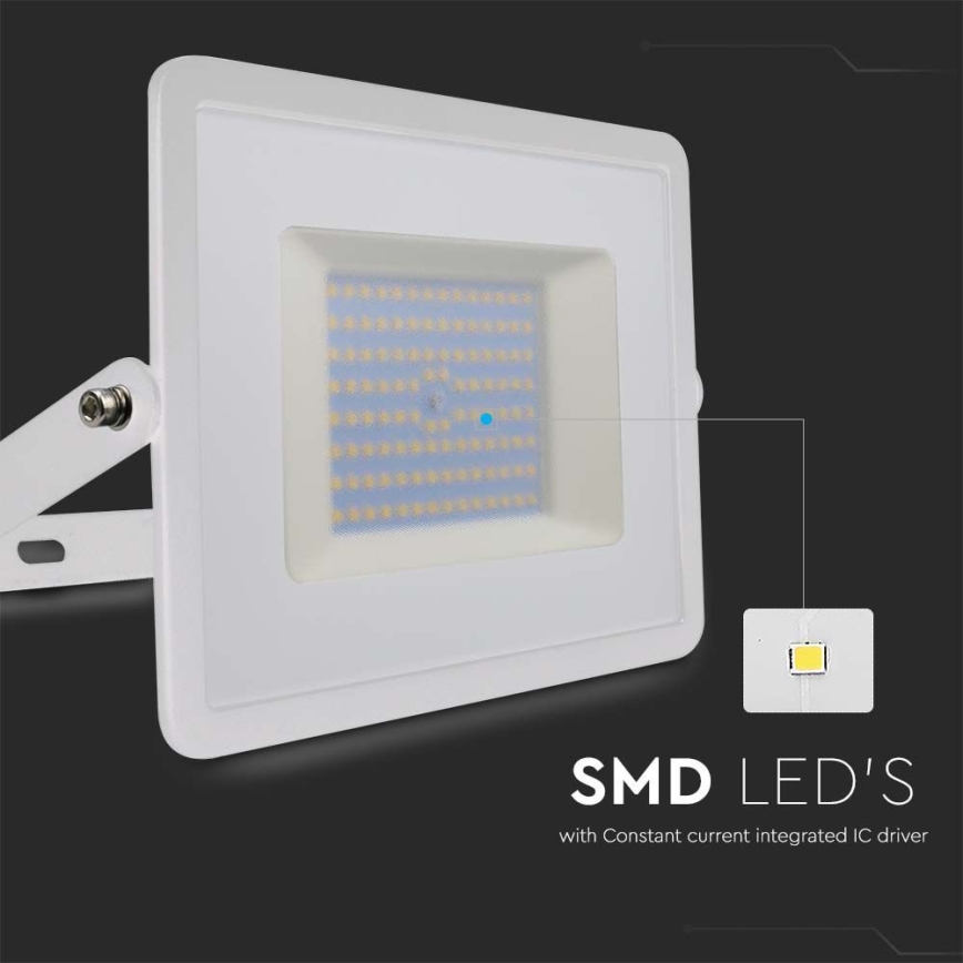 LED-valonheitin LED/100W/230V 4000K IP65 valkoinen