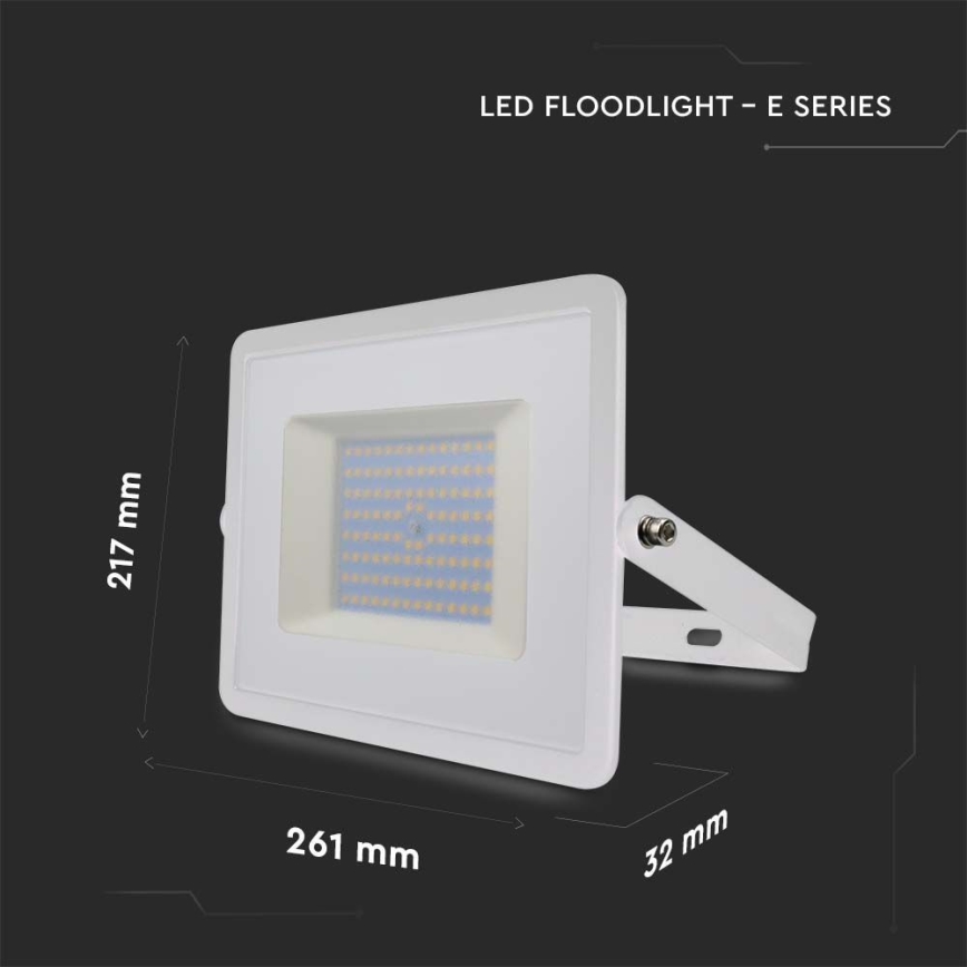 LED-valonheitin LED/100W/230V 4000K IP65 valkoinen