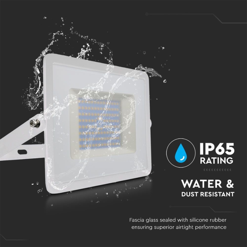 LED-valonheitin LED/100W/230V 6500K IP65 valkoinen