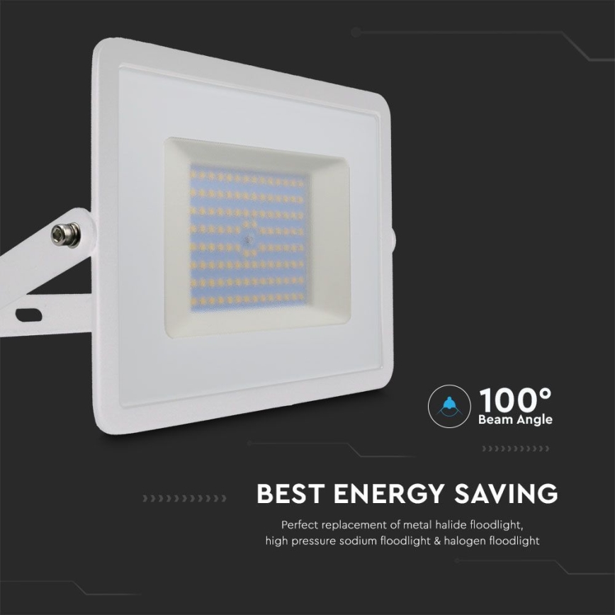 LED-valonheitin LED/100W/230V 6500K IP65 valkoinen