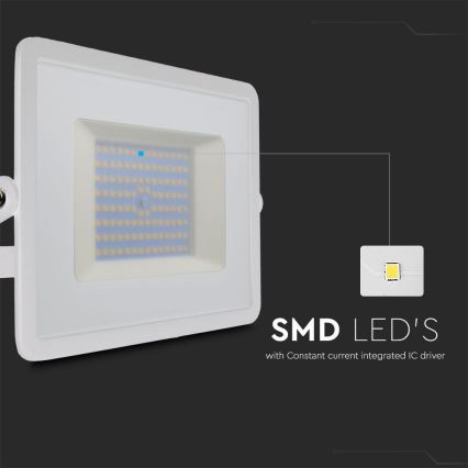 LED-valonheitin LED/100W/230V 6500K IP65 valkoinen