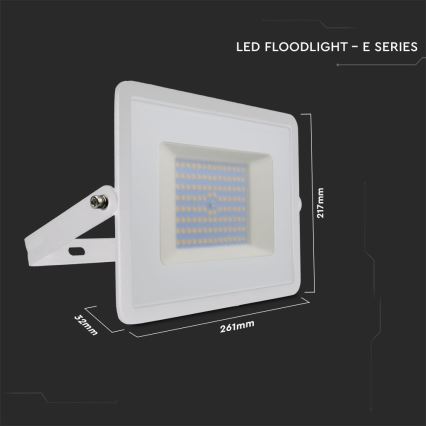 LED-valonheitin LED/100W/230V 6500K IP65 valkoinen