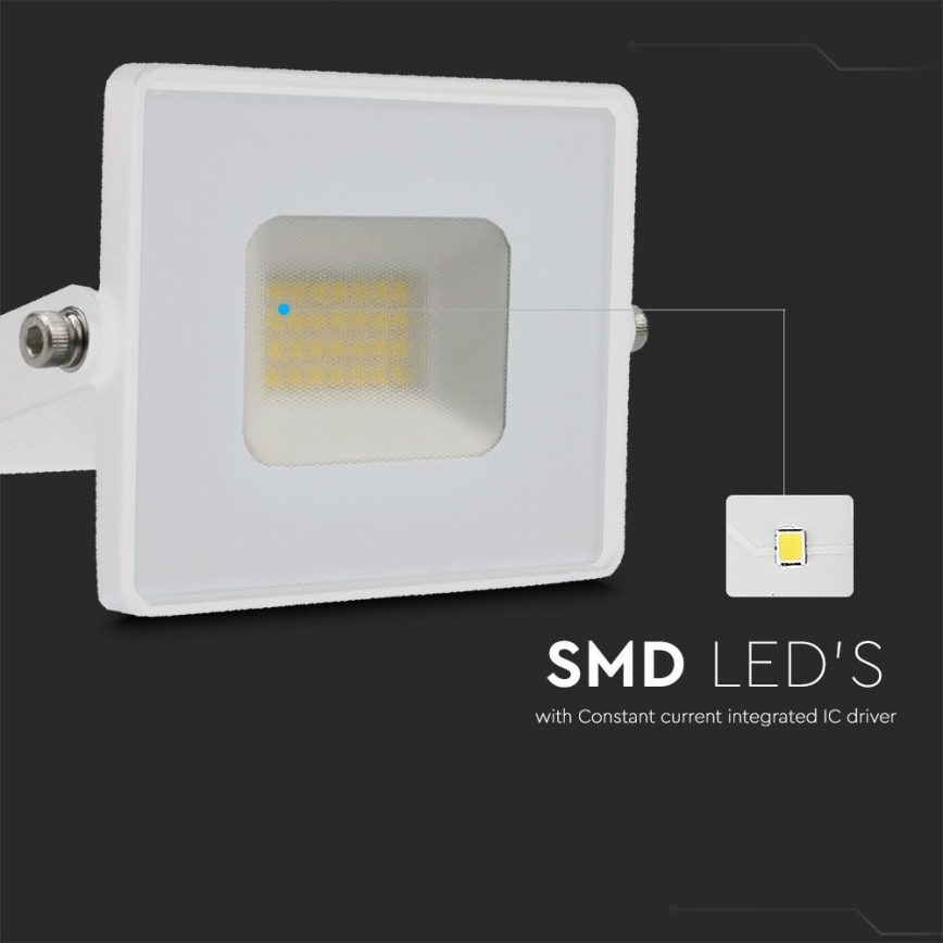 LED-valonheitin LED/20W/230V 4000K IP65 valkoinen