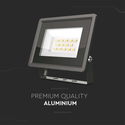LED-valonheitin LED/20W/230V 6500K IP65 musta