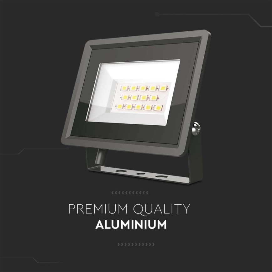 LED-valonheitin LED/20W/230V 6500K IP65 musta