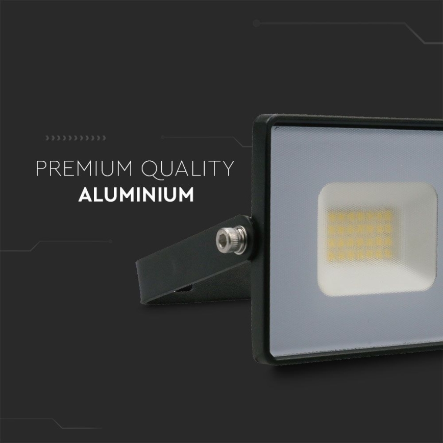 LED-valonheitin LED/20W/230V 6500K IP65 musta