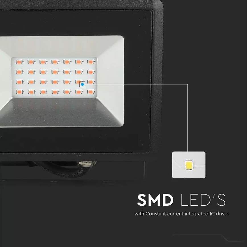LED-valonheitin LED/20W/230V IP65 vaaleanpunainen kevyt