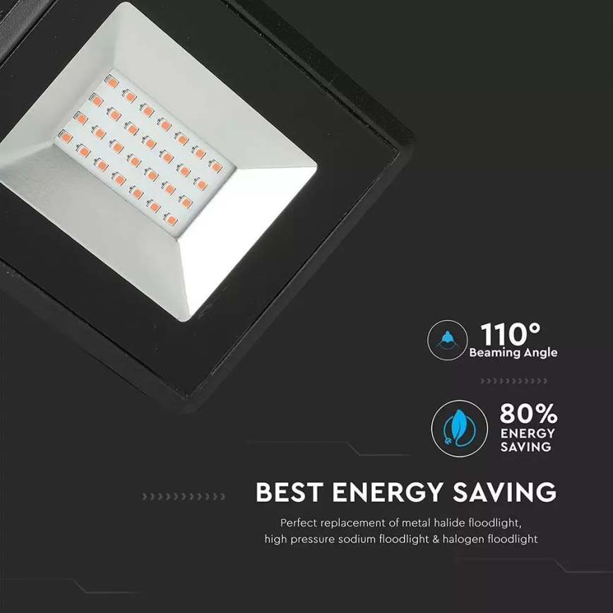 LED-valonheitin LED/20W/230V IP65 vaaleanpunainen kevyt