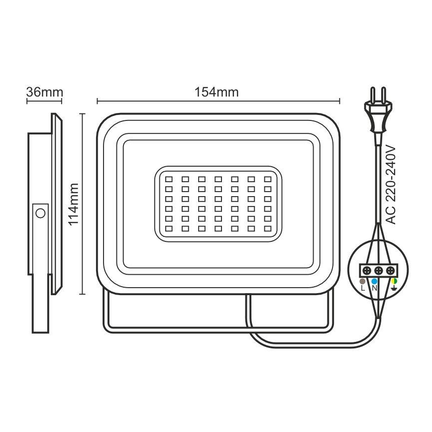 LED-valonheitin LED/30W/230V 4000K IP65