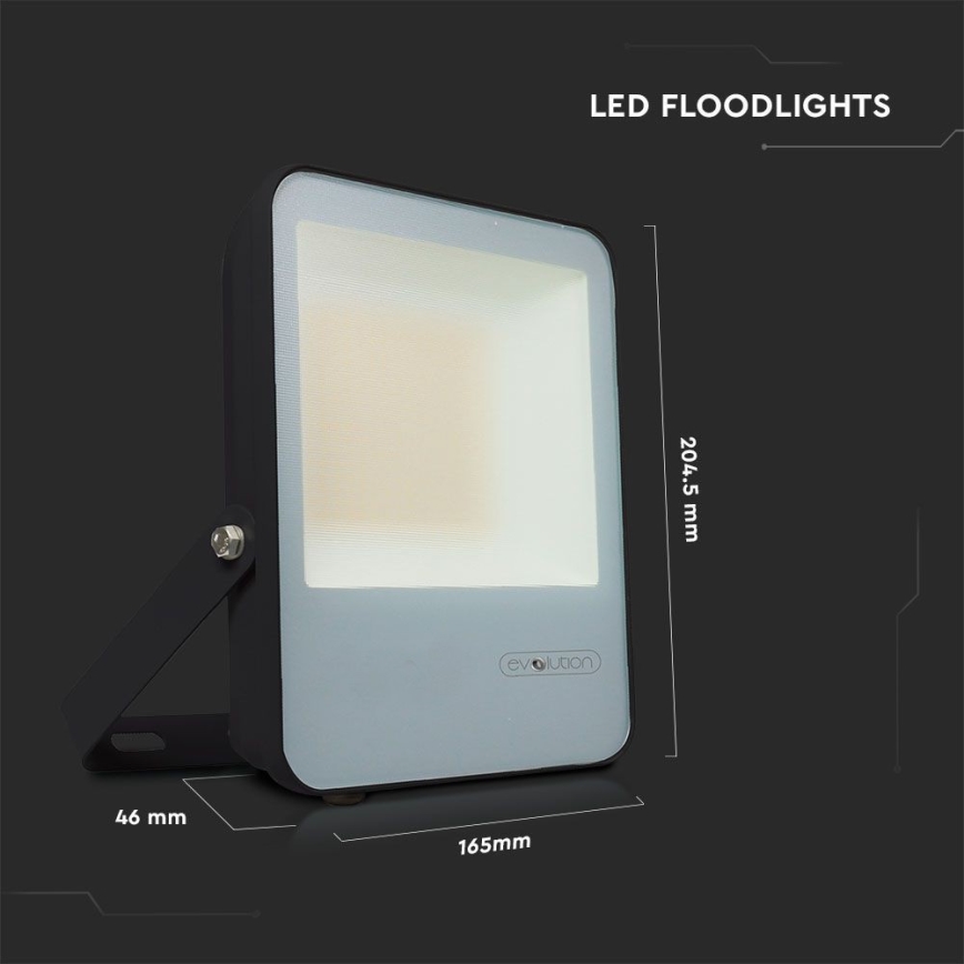 LED-valonheitin LED/30W/230V 6400K IP65 musta