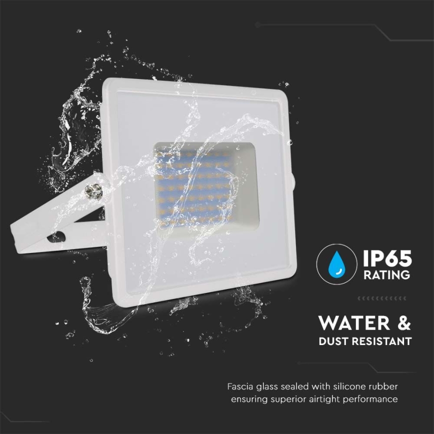 LED-valonheitin LED/50W/230V 6500K IP65 valkoinen