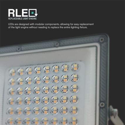 LED-valonheitin LED/50W/230V IP65 3000/4000/6500K harmaa