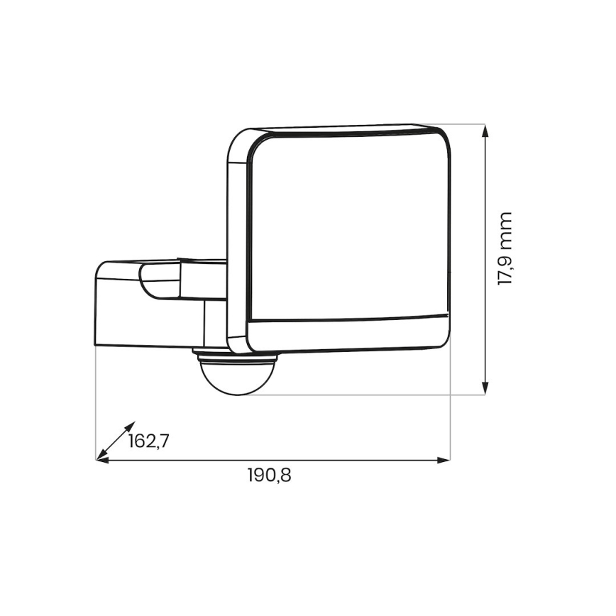 LED-valonheitin liiketunnistimella ja hämäräkytkimellä DAVOS LED/30W/230V IP54 valkoinen