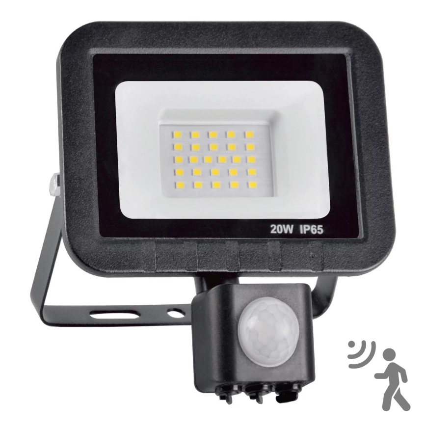 LED-valonheitin liiketunnistimella LED/20W/230V IP65