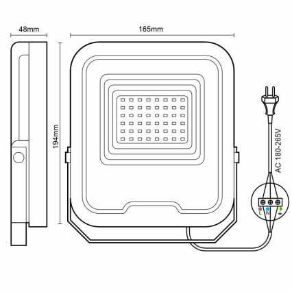 LED-valonheitin PROFI LED/30W/180-265V 5000K IP65