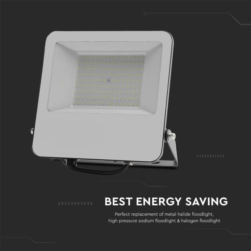 LED-valonheitin SAMSUNG CHIP LED/100W/230V 4000K IP65 musta