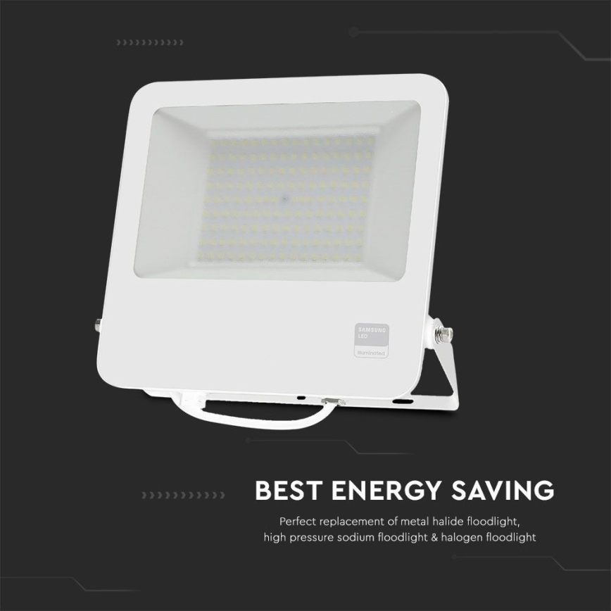 LED-valonheitin SAMSUNG CHIP LED/100W/230V 6400K IP65 valkoinen