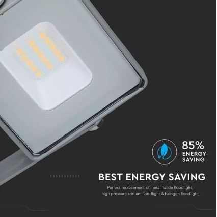 LED-valonheitin SAMSUNG CHIP LED/10W/230V IP65 4000K harmaa