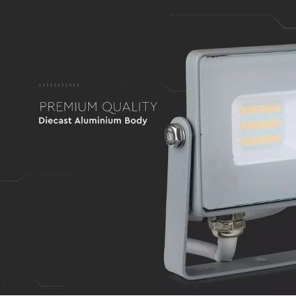 LED-valonheitin SAMSUNG CHIP LED/10W/230V IP65 4000K harmaa