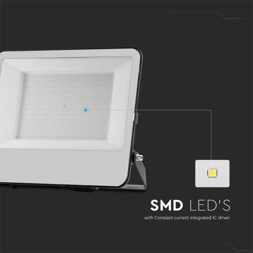 LED-valonheitin SAMSUNG CHIP LED/200W/230V 4000K IP65 musta