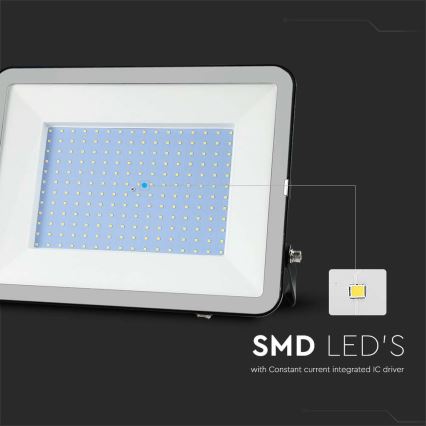 LED-valonheitin SAMSUNG CHIP LED/300W/230V 6500K IP65 musta