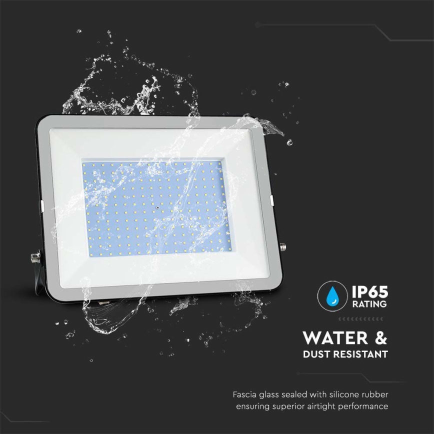 LED-valonheitin SAMSUNG CHIP LED/300W/230V 6500K IP65 musta