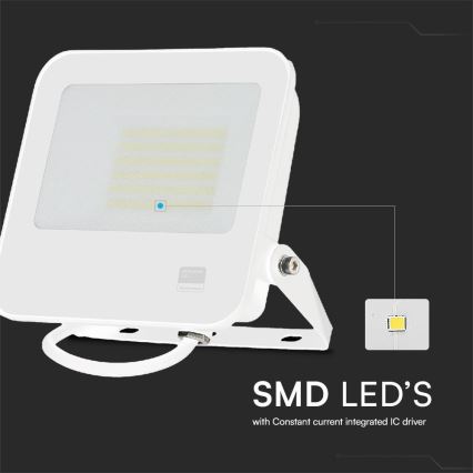 LED-valonheitin SAMSUNG CHIP LED/50W/230V 4000K IP65 valkoinen