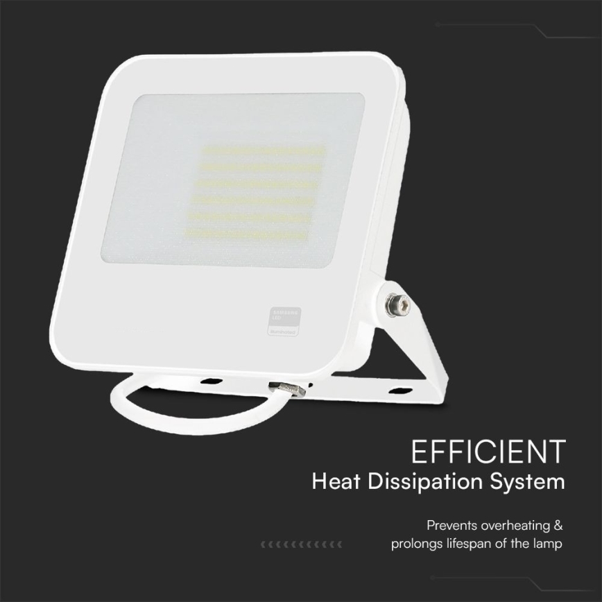 LED-valonheitin SAMSUNG CHIP LED/50W/230V 4000K IP65 valkoinen