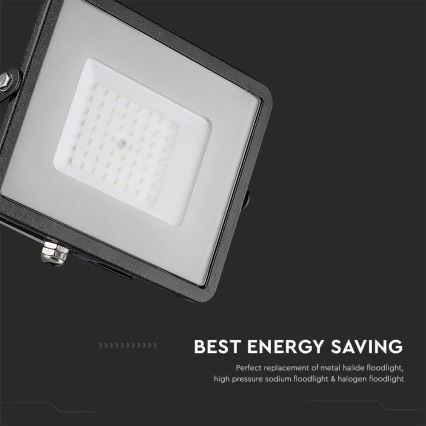 LED Valonheitin SAMSUNG CHIP LED/50W/230V 6500K IP65 musta