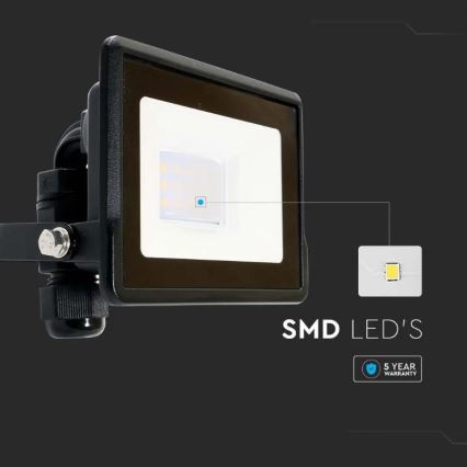 LED-valonheitin suoralla liitännällä SAMSUNG CHIP LED/10W/230V IP65 6500K musta