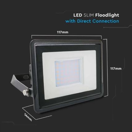 LED Valonheitin suoralla liitännällä SAMSUNG CHIP LED/30W/230V IP65 4000K