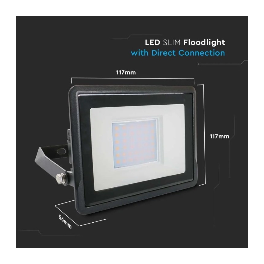 LED Valonheitin suoralla liitännällä SAMSUNG CHIP LED/30W/230V IP65 4000K