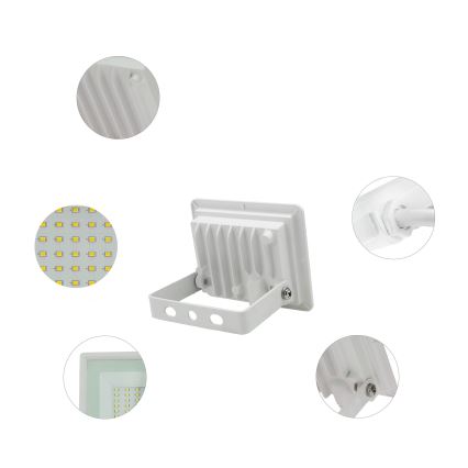 LED Valonheitin ulkokäyttöön NOCTIS LUX 3 LED/10W/230V 6000K IP65 valkoinen