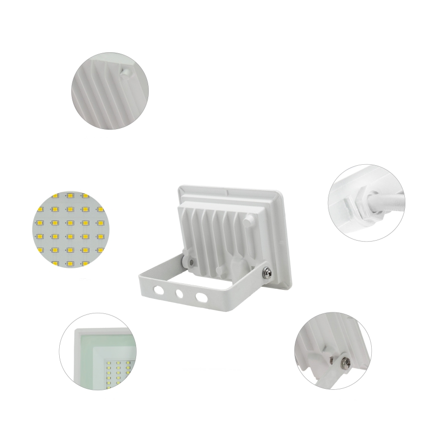 LED Valonheitin ulkokäyttöön NOCTIS LUX 3 LED/10W/230V 6000K IP65 valkoinen