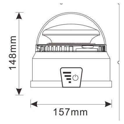 LED-varoitusvalo LED/12-24V IP65