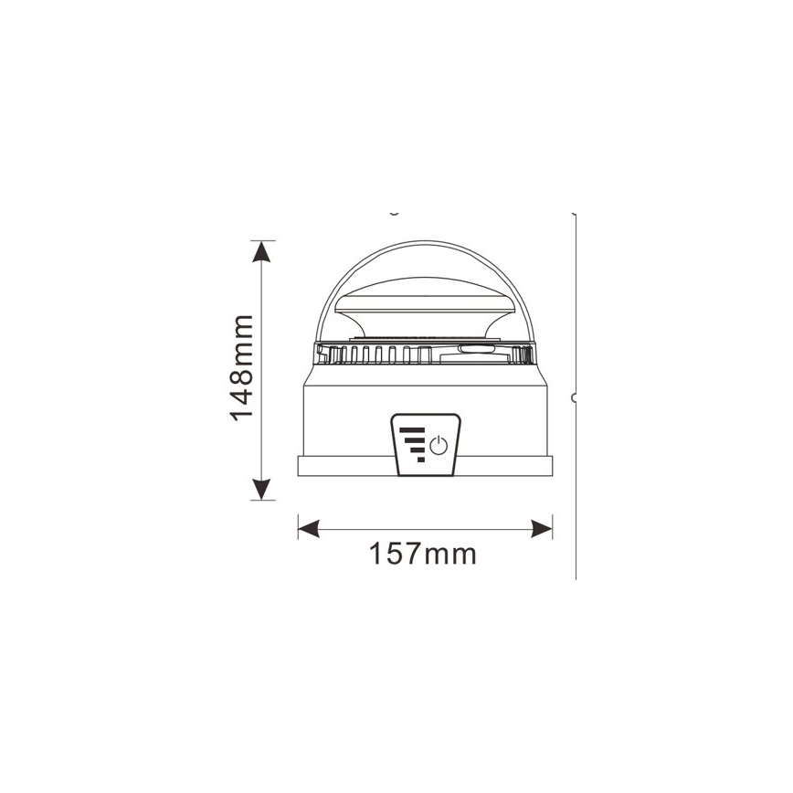 LED-varoitusvalo LED/12-24V IP65