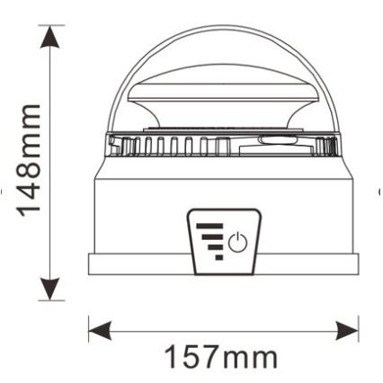 LED-varoitusvalo LED/12-24V IP65 + kauko-ohjaus