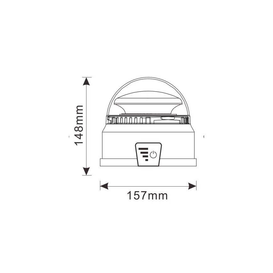 LED-varoitusvalo LED/12-24V IP65 + kauko-ohjaus