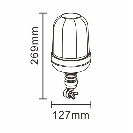 LED-varoitusvalo LED/12-24V IP66