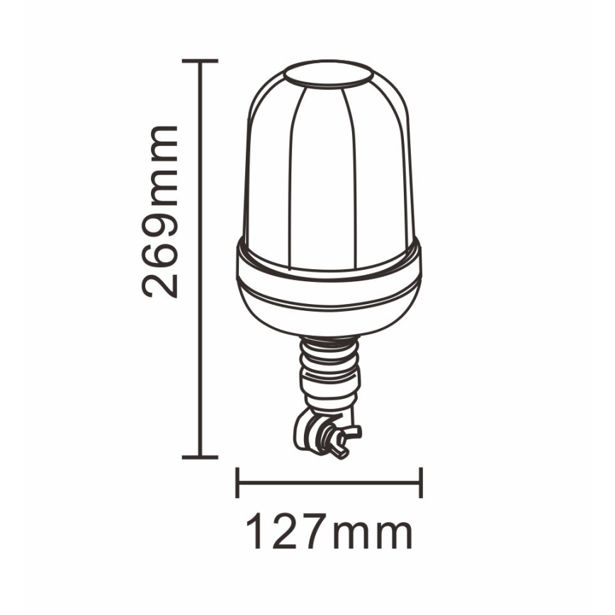 LED-varoitusvalo LED/12-24V IP66