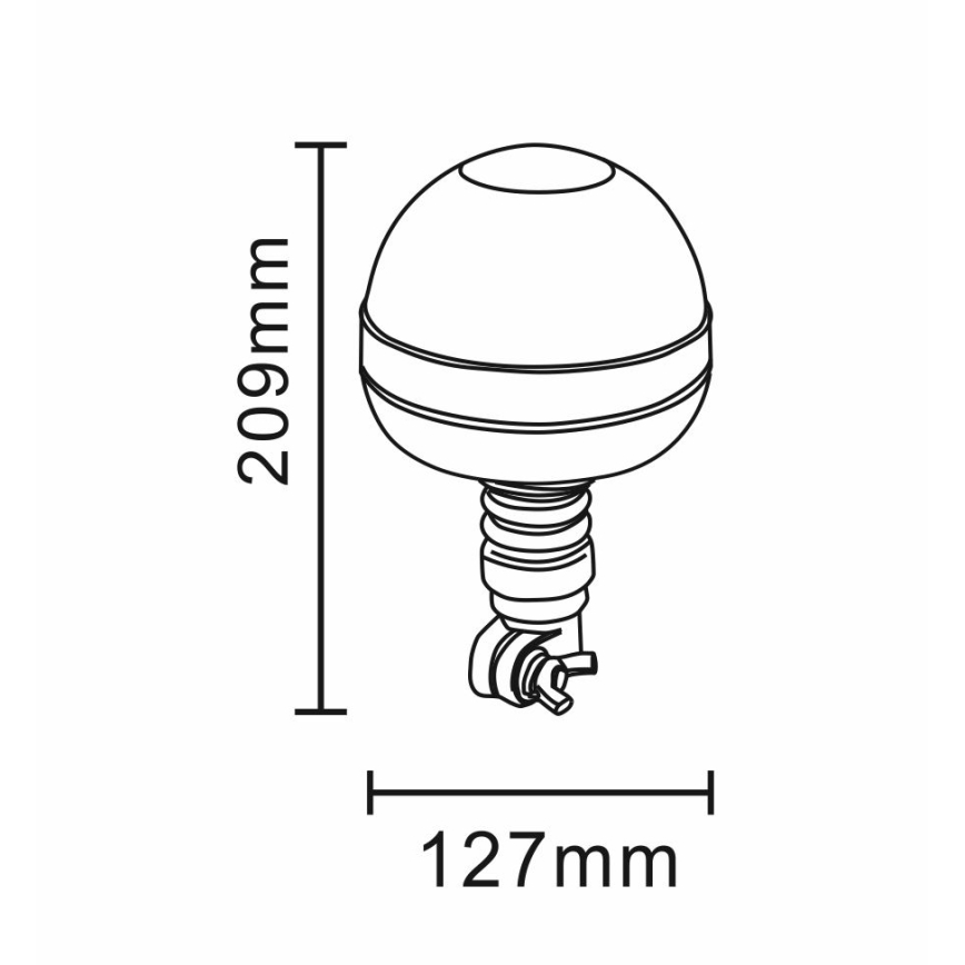 LED-varoitusvalo LED/12-24V IP66