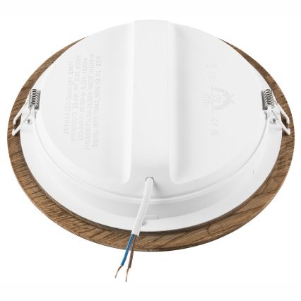 LED Kattovalaisin WOODY SPOT LED/23,5W/230V 4000K pähkinä Ø 23,5 cm