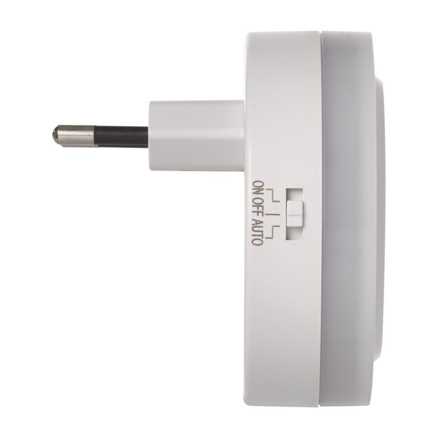LED-yövalo pistorasian valotunnistimella + 2xUSB 3xLED / 0,3W / 230V