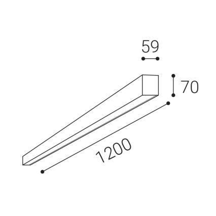 LED2 - Himmennettävä LED-kattovalaisin NOLI LED/40W/230V 3000K/3500K/4000K valkoinen