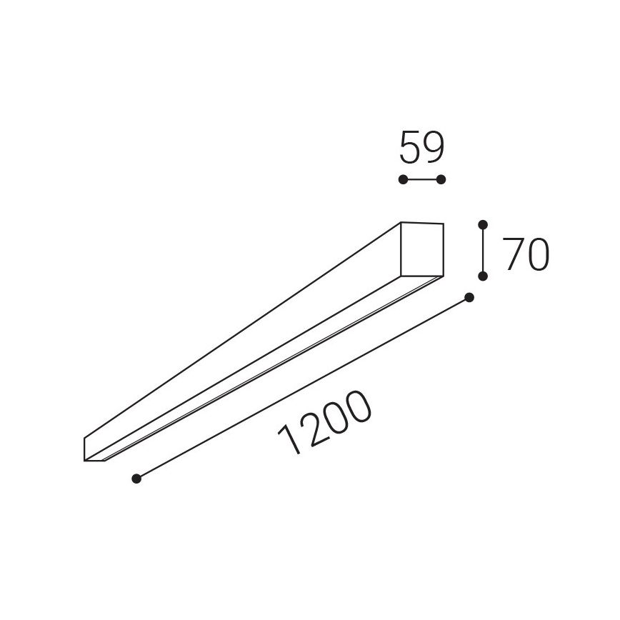 LED2 - Himmennettävä LED-kattovalaisin NOLI LED/40W/230V 3000K/3500K/4000K valkoinen